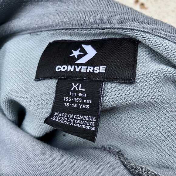 [TEEN XL 13-15yo] CONVERSE Chuck Taylor All Star Youth Hoodie Gray Sweatshirt - Picture 5 of 5